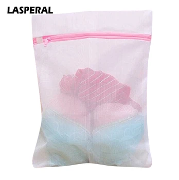 

Zippered Mesh Laundry Bag For Washing Machines Bra Lingerie Clothes Home Storage Bags