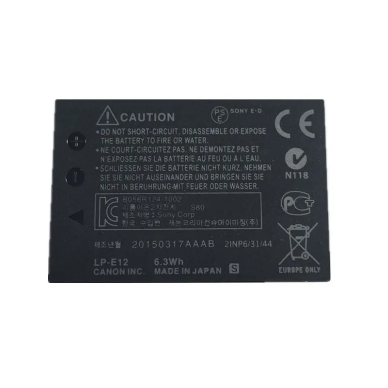 LP-E12 Original Digital Camera Battery LP-E12 LP E12 for Canon EOS M M2 100D EOS M EOS M2 EOS100D