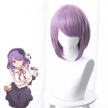 

Purple Short Straight High Temperature Fiber Synthetic Hair Party Cosplay Wig Dagashi Kashi Shidare Hotaru Dakimakura