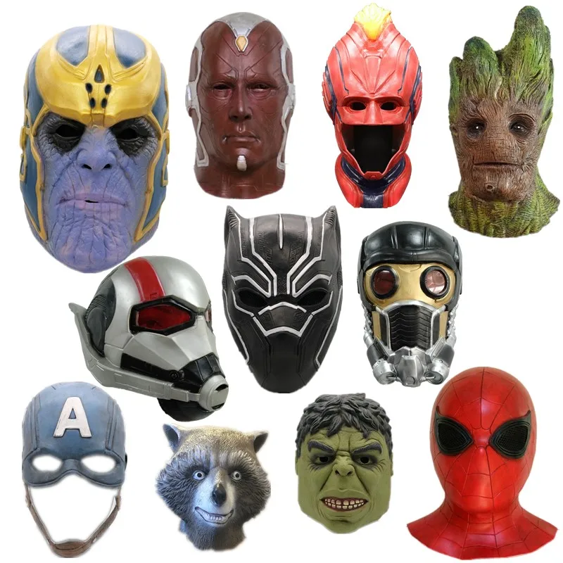 Avengers: Endgame Robert Bruce Banner Hulk Mask Cosplay Costumes Prop Adult Latex Full Face Masks spiderman Halloween Props Avengers: Endgame Robert Bruce Banner Hulk Mask Cosplay Costumes Prop Adult Latex Full Face Masks spiderman Halloween Props