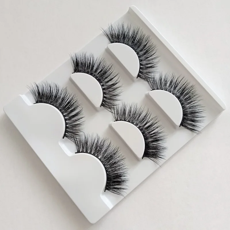 

3D Faux Mink Eyelashes OEM/custom/private Logo Acceptable 3D Silk Protein Lashes 100% Cruelty Free Eye Lashes 01