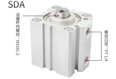 

Pneumatic 50mmx30mm Double Action Thin Air Cylinder SDA 50-30
