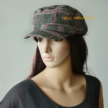 Новая элегантные серые pjnk Модные женские шерстяные зимние шапки теплые шляпы свадебные женские шляпы