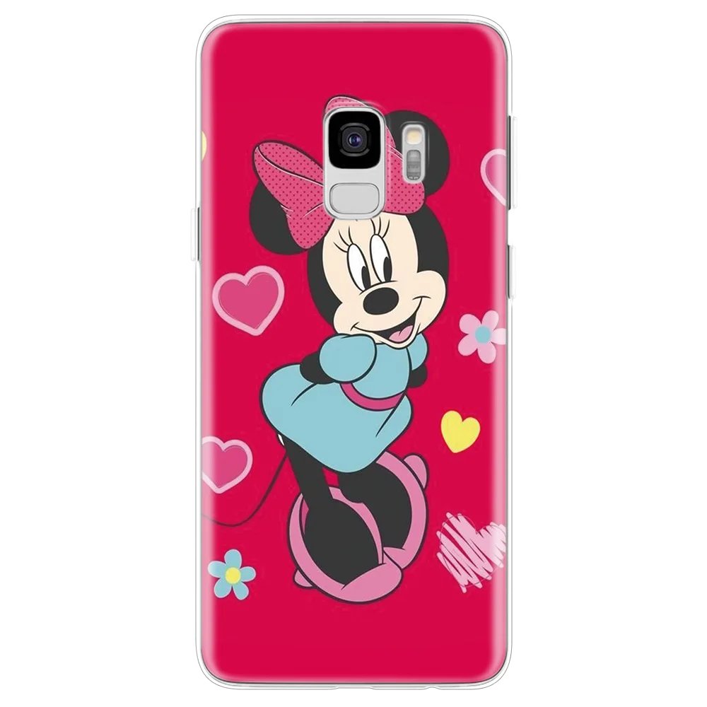 Полиуретановые Чехлы для Coque samsung Galaxy J3 J5 J7 A5 J4 J6 A6 A7 A8 Note 8 9 S8 S9 S10 плюс A50 A40 A70 мультфильм чехол - Цвет: minnie