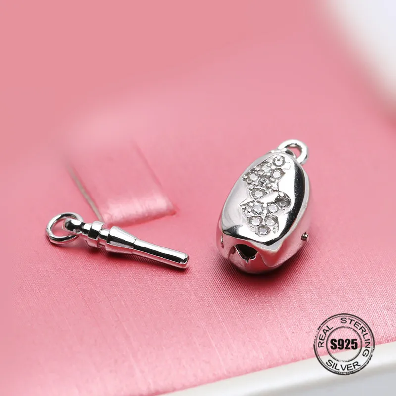 

Trendy Silver Easy Button Clasps For Necklace Bracelet Chain 925 Sterling Silver Buckle Hook DIY Jewelry