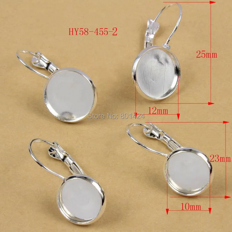 Leverback Boucles d/'oreilles cabochon SETTING Boucles d/'oreilles Making Findings