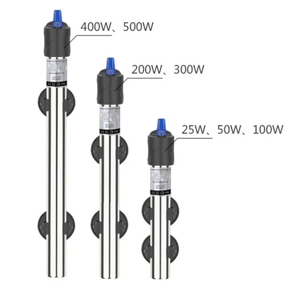 Нержавеющая сталь Регулируемый автоматический аквариумный аквариум Температура воды термостат нагреватель