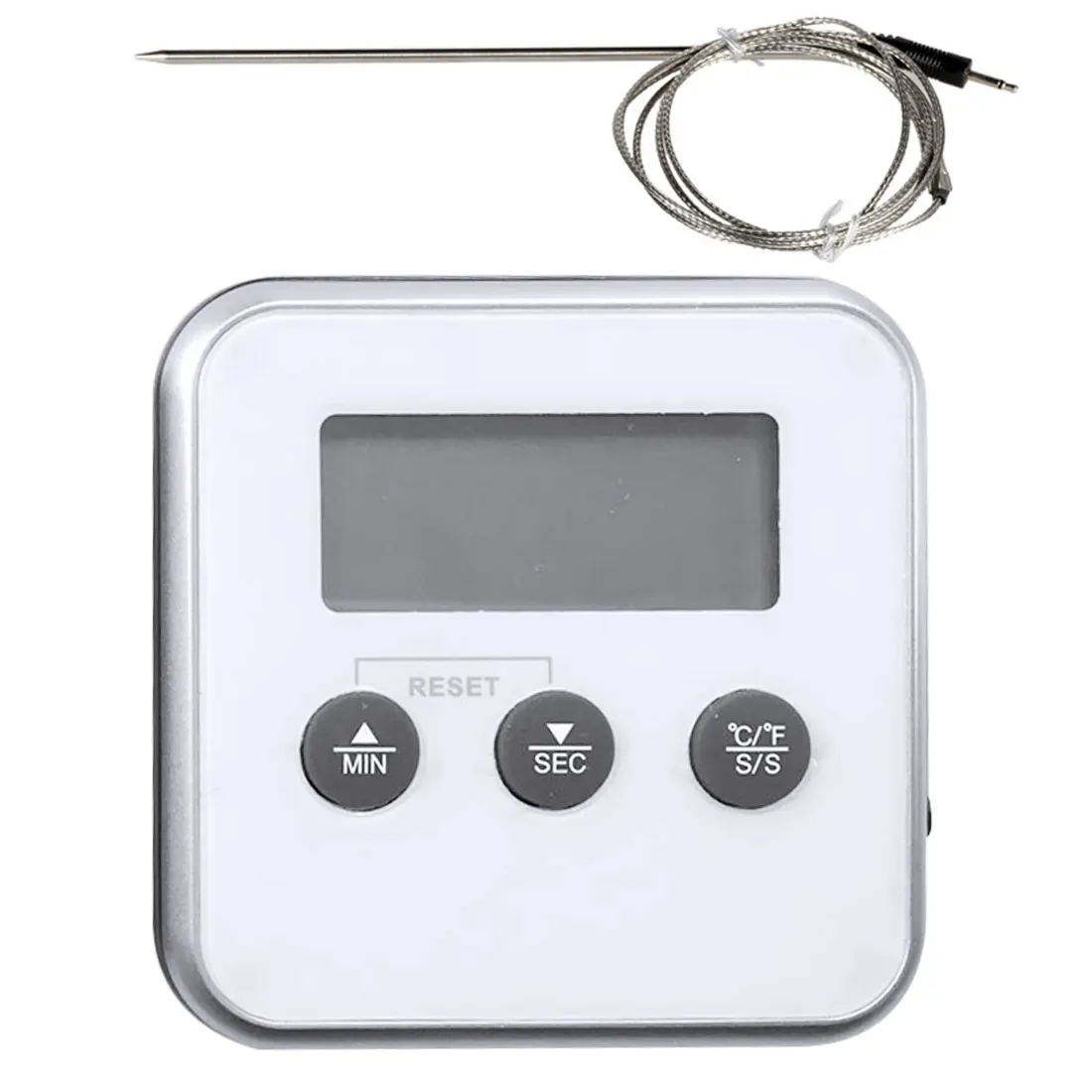 

Cooking Kitchen Food Meat Oven LCD Digital Wireless Thermometer for BBQ Grill Baking Clock Timer with Stainless Steel Probe