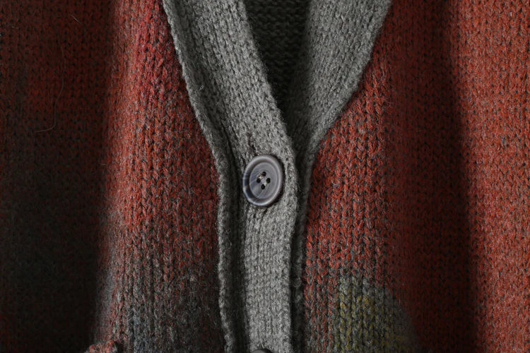 Johnature, женские шерстяные свитера, винтажное пальто с цветочным принтом, вязаный кардиган с рукавом «летучая мышь», Осень-зима, женский свитер размера плюс