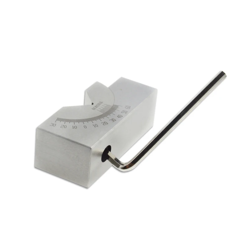 Slver Precision Grinding Machine Angle Plate V Block 0-60 Degrees Adjustable Micro Angle Gauge With