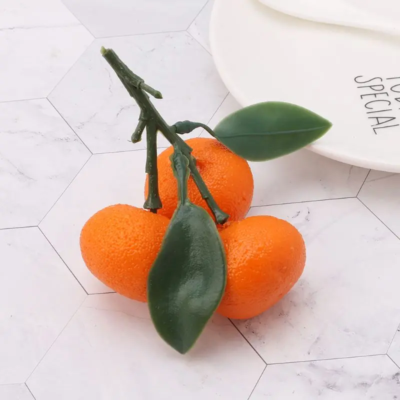 Реалистичные искусственные мандарин фрукты апельсины Поддельные дисплей Еда Декор для дома вечерние W229