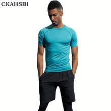 

CKAHSBI Sport Shirt Men Running T shirt Men Fitness T-shirt Bodybuilding Basketball Soccer Short Sleeve Men's Tank Sportswear