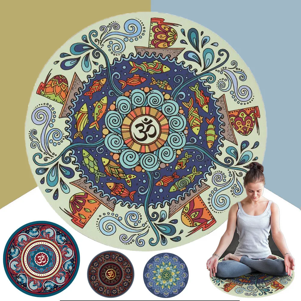 

3mm Thick Round Non-slip Natural rubber Mat with Zan Mark Quality Exercise Sport Mat for Fitness Meditate Carpet