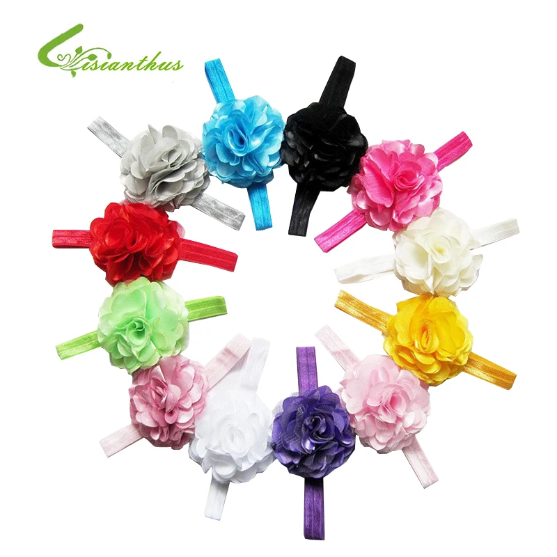 

New Girls Satin Lace Headband Baby Flower Headband Infant Hair Weave band Baby Hair Accessories baby's Gift Free Shipping