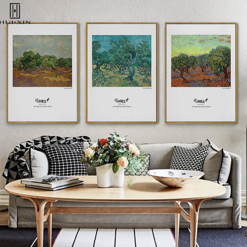 

Canvas Paintings Bright Varicolored Landscape Woods With River Running Through Wall Posters Decorative Paintings For Home Decor