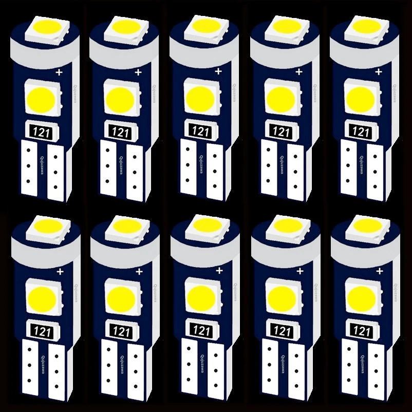 10 шт. суперъяркие светодиодсветодиодный лампы T5 18 37 70 73 74 79 86 3 SMD 3030 для подогрева