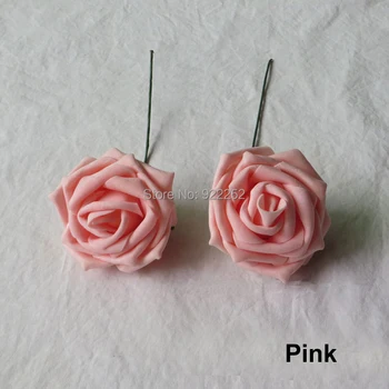 

5cm Artificial Floral Eva Foam Small Roses With Stem,Bridal Bouquet,Kissing Ball,Diy Craft Decoration For Weddings Car,Arch,Led,