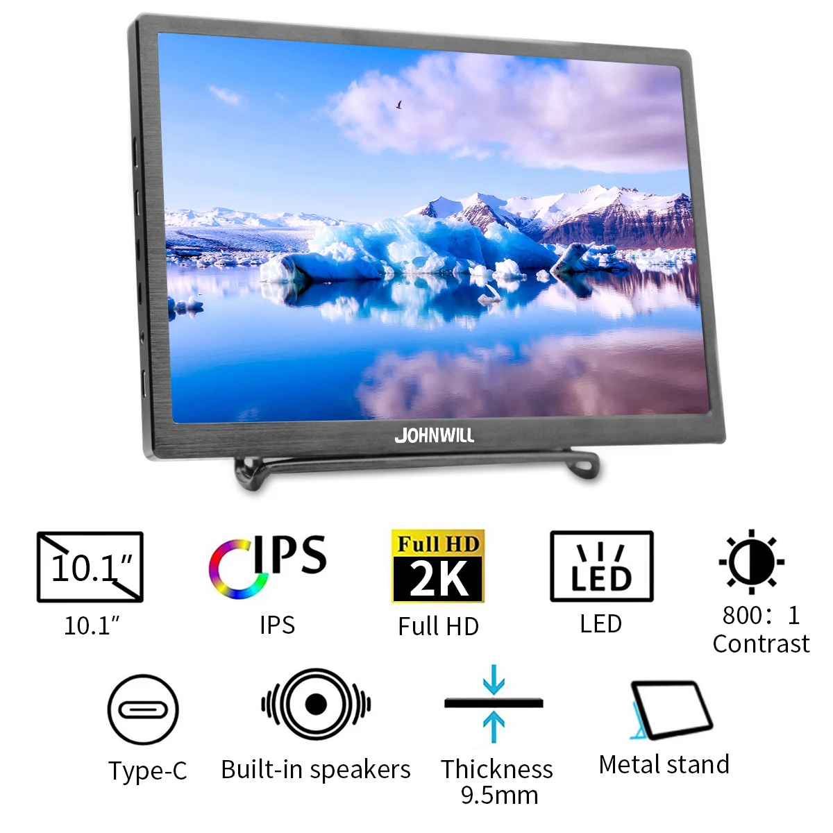 10.1 inch HD 2K touch screen Gaming monitor pc small portable LCD Display IPS 2560*1600 Type C Mini