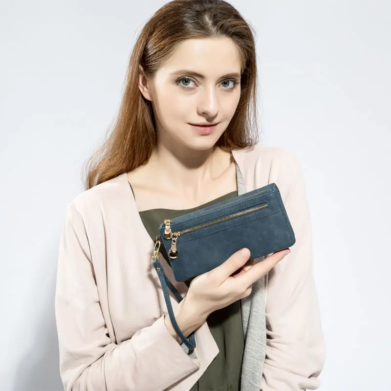 Модный женский кошелёк больщого объёма Коричневый цветной кошелёк многово места Женская красивая сумка с молнией