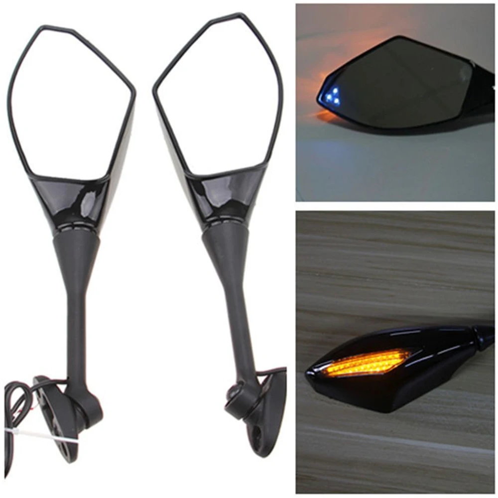 

Motorcycle Rearview Mirror LED Steering Light Signal Light Rearview Mirror For Honda CBR1000