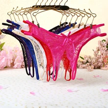 Personality women s underwear Opening Crotch transparent sexy panties female lace temptation low waist Crotchless briefs
