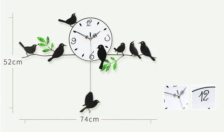 Европейские современные настенные подвесные металлические часы, украшения для дома, гостиной, бесшумные светящиеся кварцевые настенные часы, настенные украшения, искусство