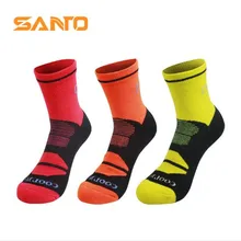 Бег носки для марафона Санту/S055 быстросохнущая 50% Coolmax Для мужчин Для женщин спортивные носки для занятий на открытом воздухе Альпинизм Пеший Туризм Носки