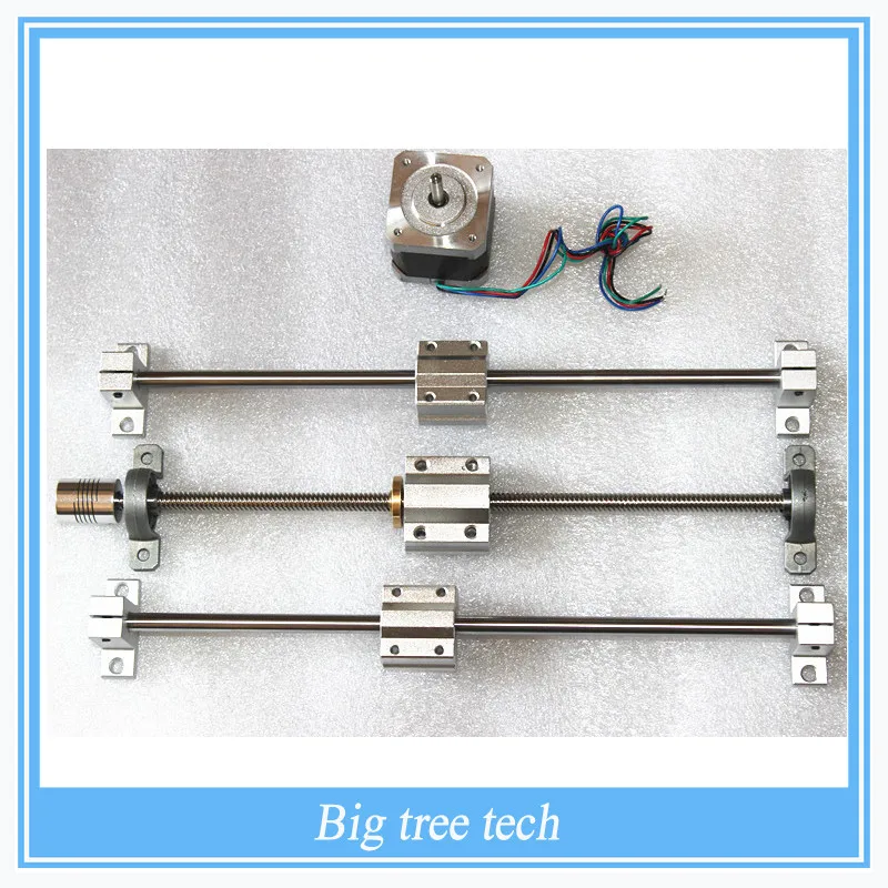 1 комплект деталей раздвижного стола RepRap 3d принтер THSL-300-8D Т-типа T8 свинцовый винт+ Медная гайка+ Nema17 шаговый двигатель 42+ 8 мм ось+ SC8UU