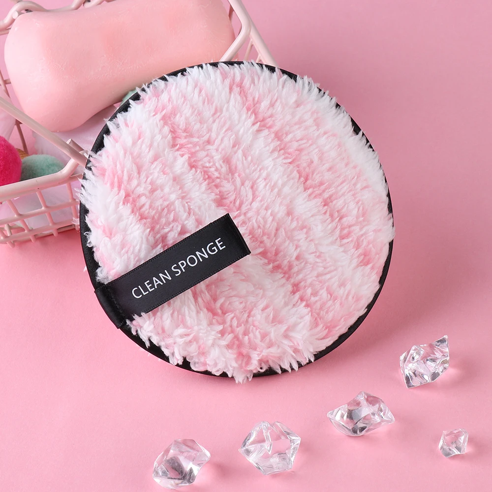 

1Pc New Reusable Women Soft Microfiber Makeup Removal Puff Face Cleaner Plush Pads Make up Remover Towel Magical Cosmetic Tools