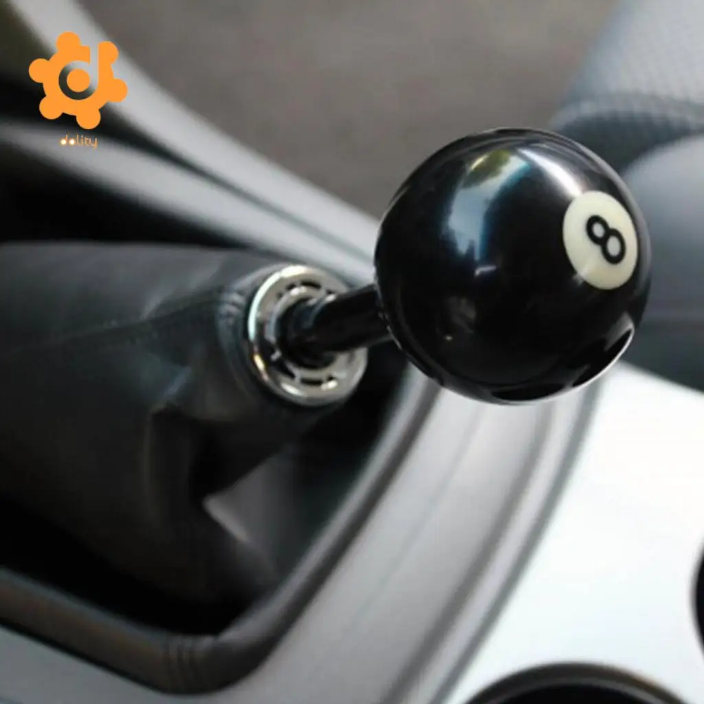M12*1.25MM Black 8 Billiard Manual Gear Shift Knob with M10*1.5 Nut Insert