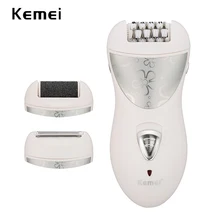 Kemei 3 в 1 перезаряжаемый женский эпилятор электрический эпилятор депилятор мозолей для удаления омертвевшей кожи инструмент для ухода за ногами Бритва для волос