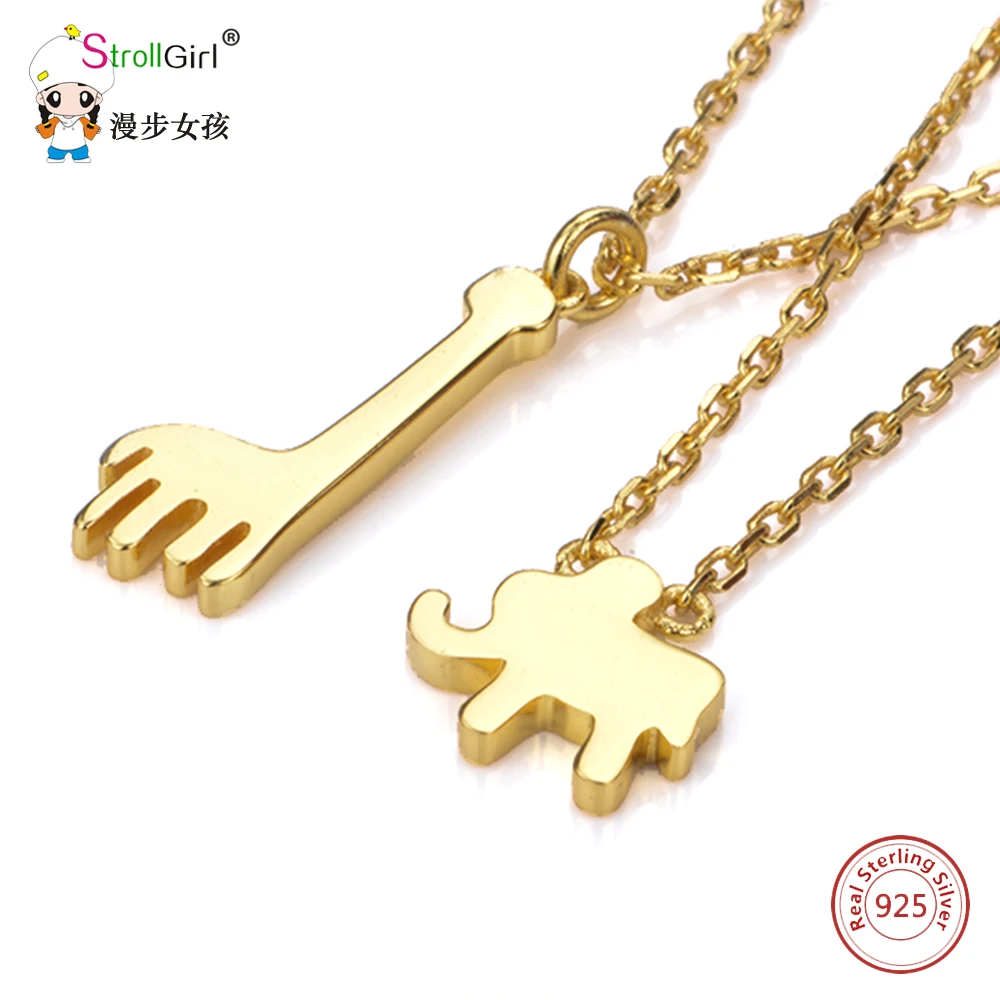 

original dropshipping Anima Love cute Giraffe Necklace Girl 925 Sterling Silver Pendant Necklace For Women Fashion Jewelry Gift