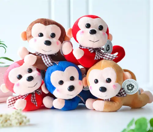 monkey plush pendant toy key chain gift animal soft 14