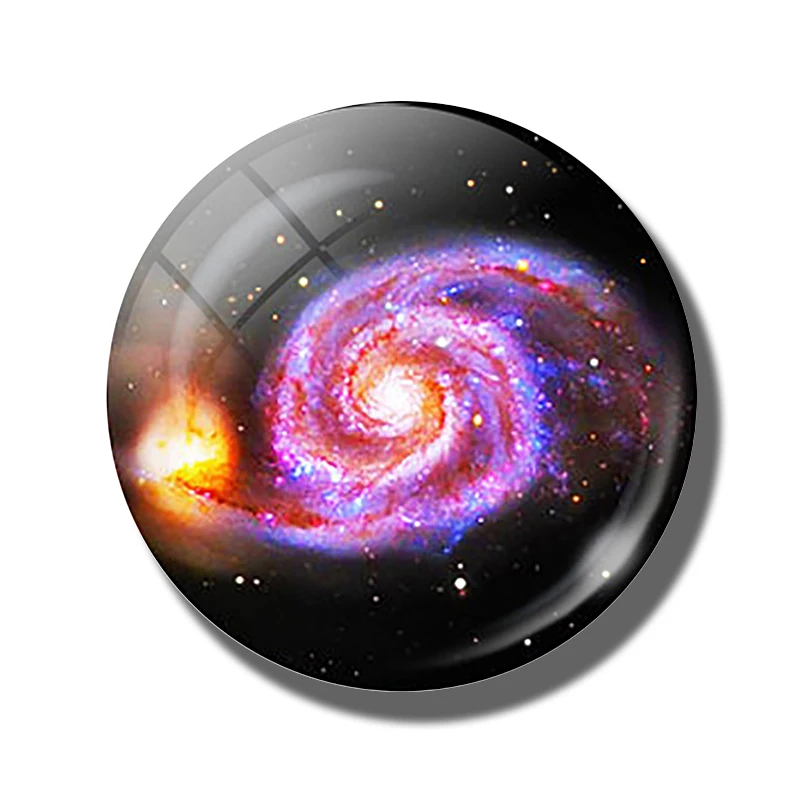 Земля Вселенная Космос 30 мм магнит на холодильник внешняя звезда Галактика стекло кабошон, магнитные наклейки на холодильник Примечание держатель домашний декор - Цвет: PACK OF 1
