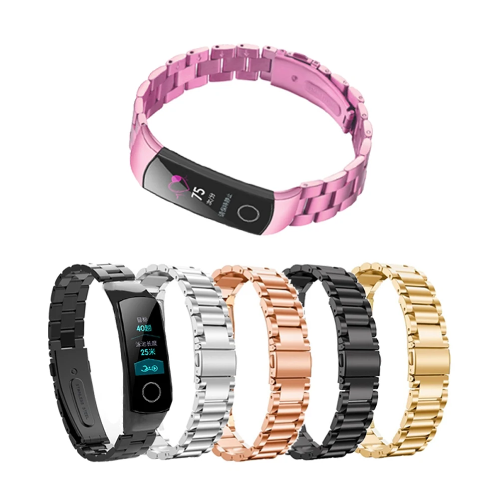 Ремешок из нержавеющей стали для huawei Honor Band 4, металлический браслет, ремешок для часов 4 Honor Band 4, ремешок для часов, браслет, умные аксессуары