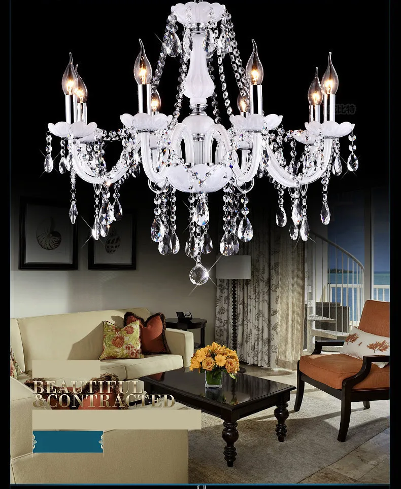 Lustres de Cristal Led Luminária de Iluminação Lustre de Cristal para Casa Moderna Cozinha Sala de Jantar Sala de Estar Lustres Candelabro 7 China led crystal chandeliers Suppliers