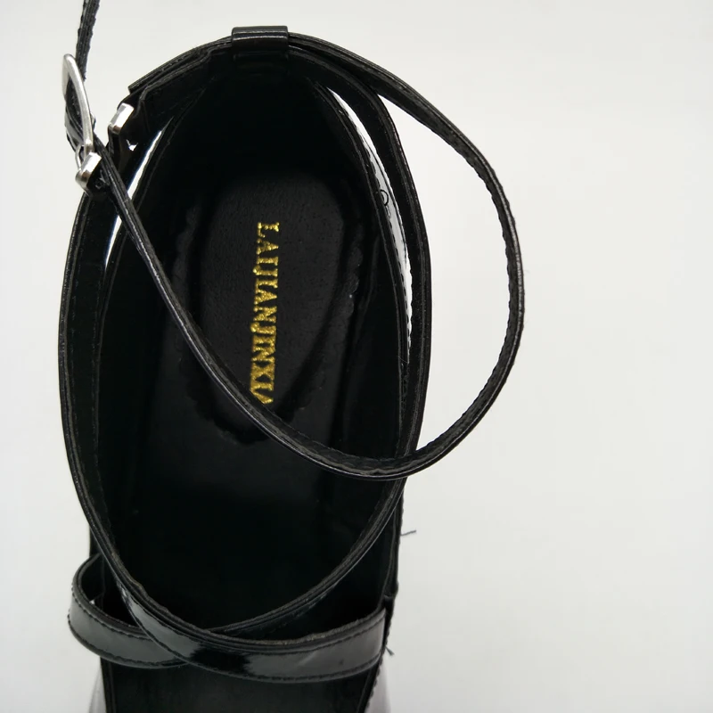 LAIJIANJINXIA/новая классическая Стиль женская обувь Лето круглый носок высокие каблуки Женские туфли на высоком каблуке и платформе 20 см Для женщин насосы