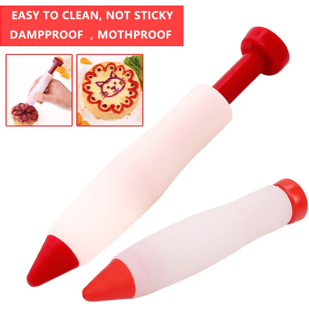 

Food Writing Silicone Pen Chocolate Mold Cream cup cookie Icing Piping Pastry Nozzles Cake Decorating tools kitchen accessories