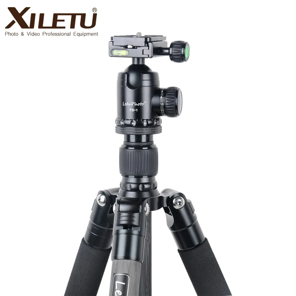 

Xiletu L-284C+FB-1 Pro Stable Carbon Fiber Tripod and Ball Head Removable Mnonpod For DSLR Digital Camera Canon Nikon Sony