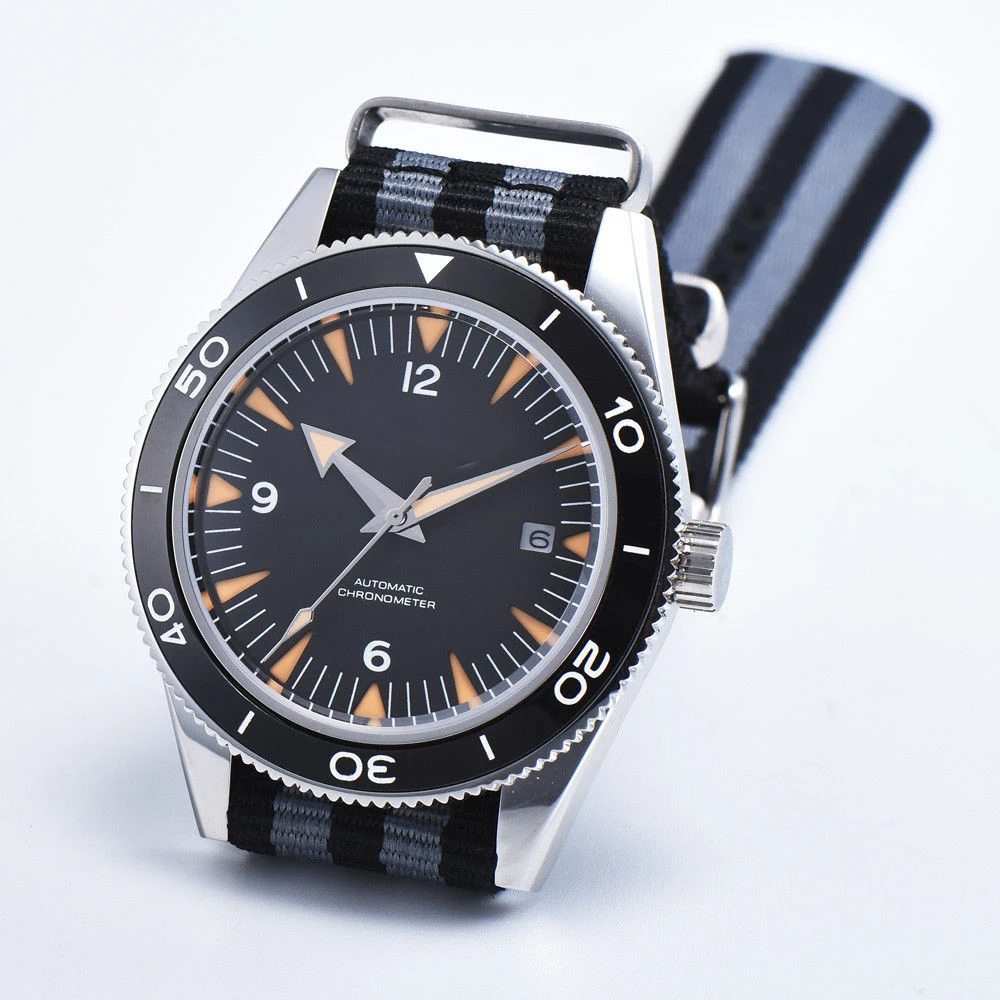 41mm relogio masculino debert vidro de safira