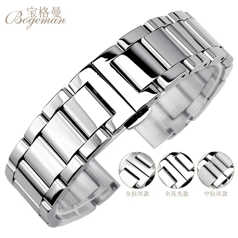 

Solid 316L Stainless Steel Watchbands Silver 18mm 20mm 21mm 22mm 23mm 24mm Metal Watch Band Strap Wrist Watches Bracelet