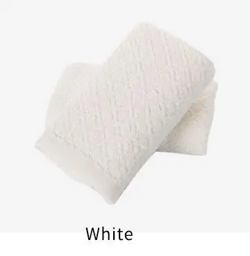 QCZX Белое Хлопковое полотенце хлопковое мягкое удобное однотонное полотенце для путешествий и спорта D40 - Цвет: White