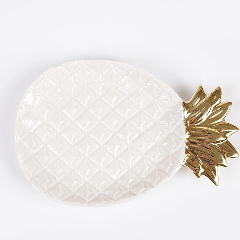 Милая форма ананаса керамическая тарелка органайзер для ювелирных изделий Кольцо десертная тарелка