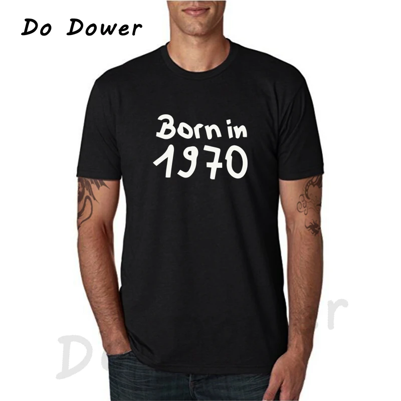 

Born In 1970 Men T-Shirt 48th Year Birthday 2018 Mens T Shirts Cotton Casual Short Sleeve Brand Fashion Tops Tee camisetas Homme