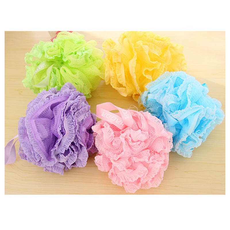 

Bath Ball Bath Towel Scrubber Body Cleaning Mesh Flower Shower Sponge For Body Wash Accessories For Bath Brush Bathroom