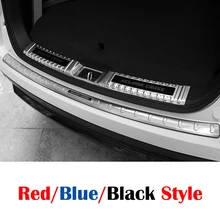 For Mitsubishi Eclipse Cross 2018 Stainless Steel Rear Bumper Protector Sill Scuff Plate panel Cover Trim Car styling accessorie high quality stainless steel rear windowsill panel rear bumper protector sill for hyundai tucson 2015 2016 2017 2018 car styling