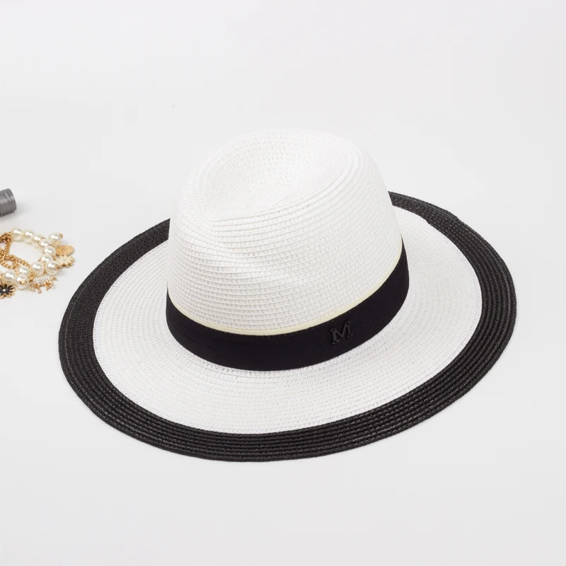 Hss تألق بنما سترو القبعات قبعة الربيع الصيف المرأة أبيض أسود شارع التسوق الأزياء والقبعات الشمس الظل التصوير الشاطئ كاب Hss تألق بنما سترو القبعات قبعة الربيع الصيف المرأة أبيض أسود شارع التسوق الأزياء والقبعات الشمس الظل التصوير الشاطئ كاب