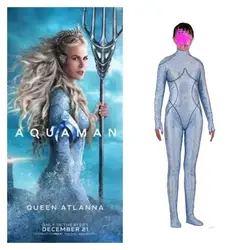 Новый фильм Аквамен Atlantis queen Atlanna костюмы для косплея для девочек Для женщин Комбинезоны из спандекса боди Зентаи вечерние Хеллоуин костюм