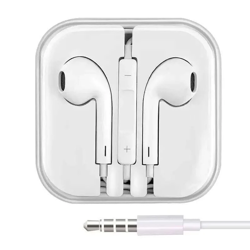 

New Wired for iphone Earphone Cable Wired control In Ear Headset for iPhone 7 8 Plus X XS Xmas Earphones with Microphone