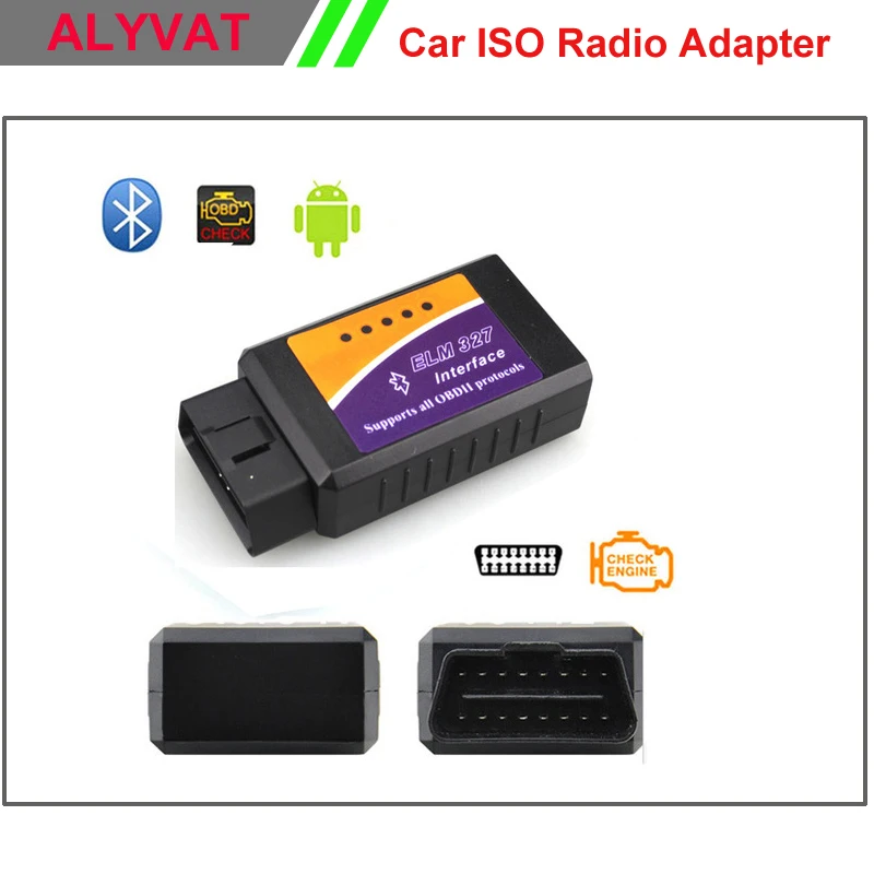 

Elm327 Bluetooth OBDII OBDII ELM327 Bluetooth Car Diagnostic Scanner Works On Android Car DVD GPS Navigation